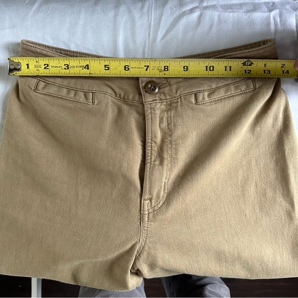 Madewell Curvy Emmett Wide Leg Pants 26 Camel High Rise Cotton Stretch SP24 - Picture 6 of 11